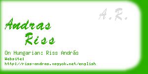 andras riss business card